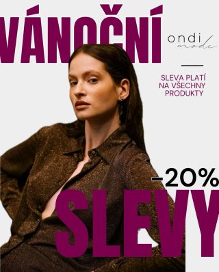 Protože už nám do Vánoc zbývá pár dnů, tak jsme vám nadělily SLEVY -20% 🎀 Slevy platí úplně na vše 🩷 www.ondimode.cz...